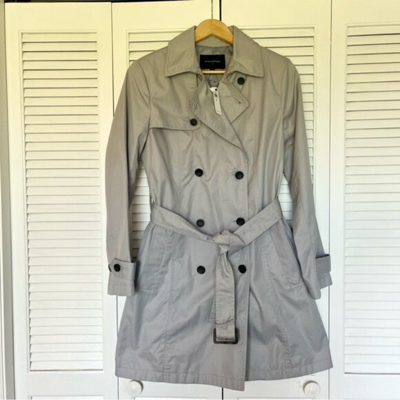 NWT Banana Republic Gray Trench Coat - Picture 15 of 15